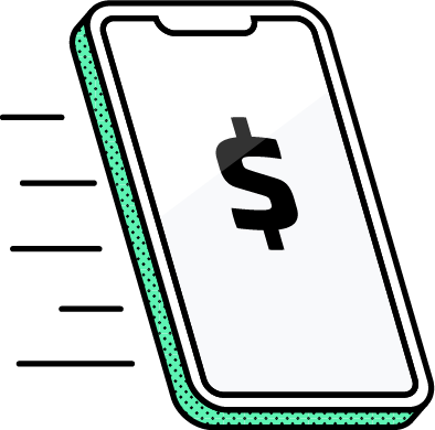 illustrationsbild på sälj mobil